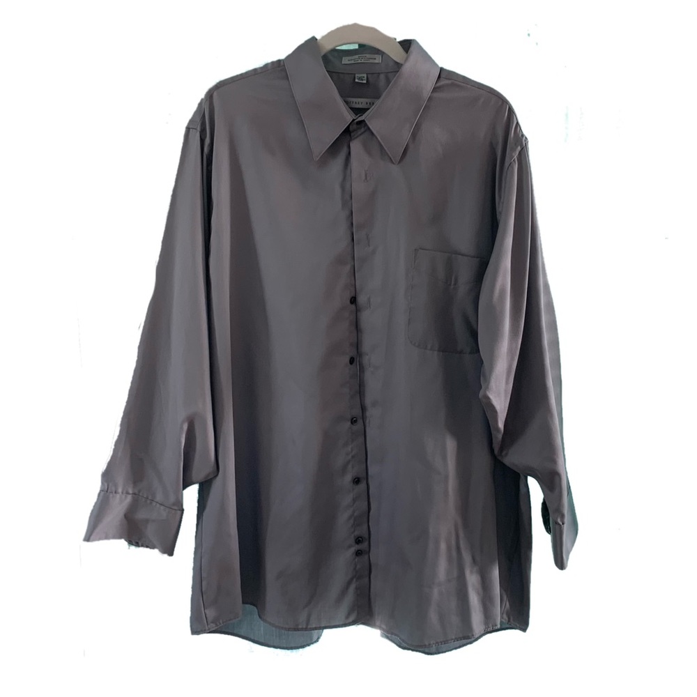 Geoffrey Beene gray long sleeve button down shirt